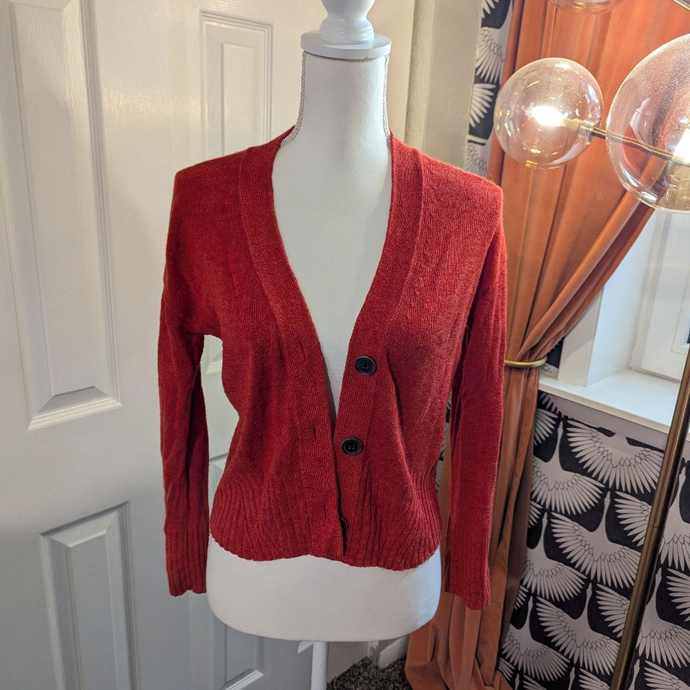 Banana Republic orange crop cardigan - Picture 3 of 6